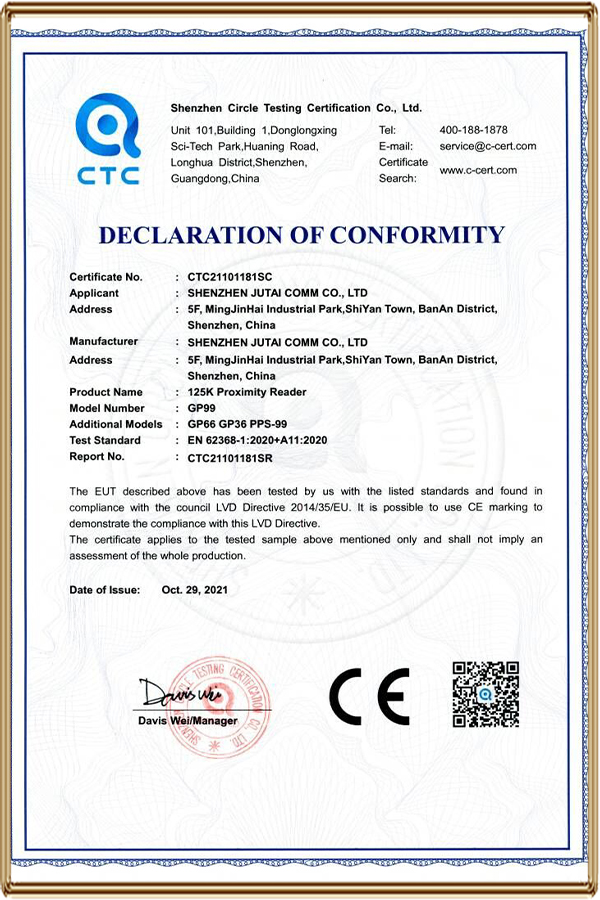 China Shenzhen Jutai Comm Co., Ltd. company profile