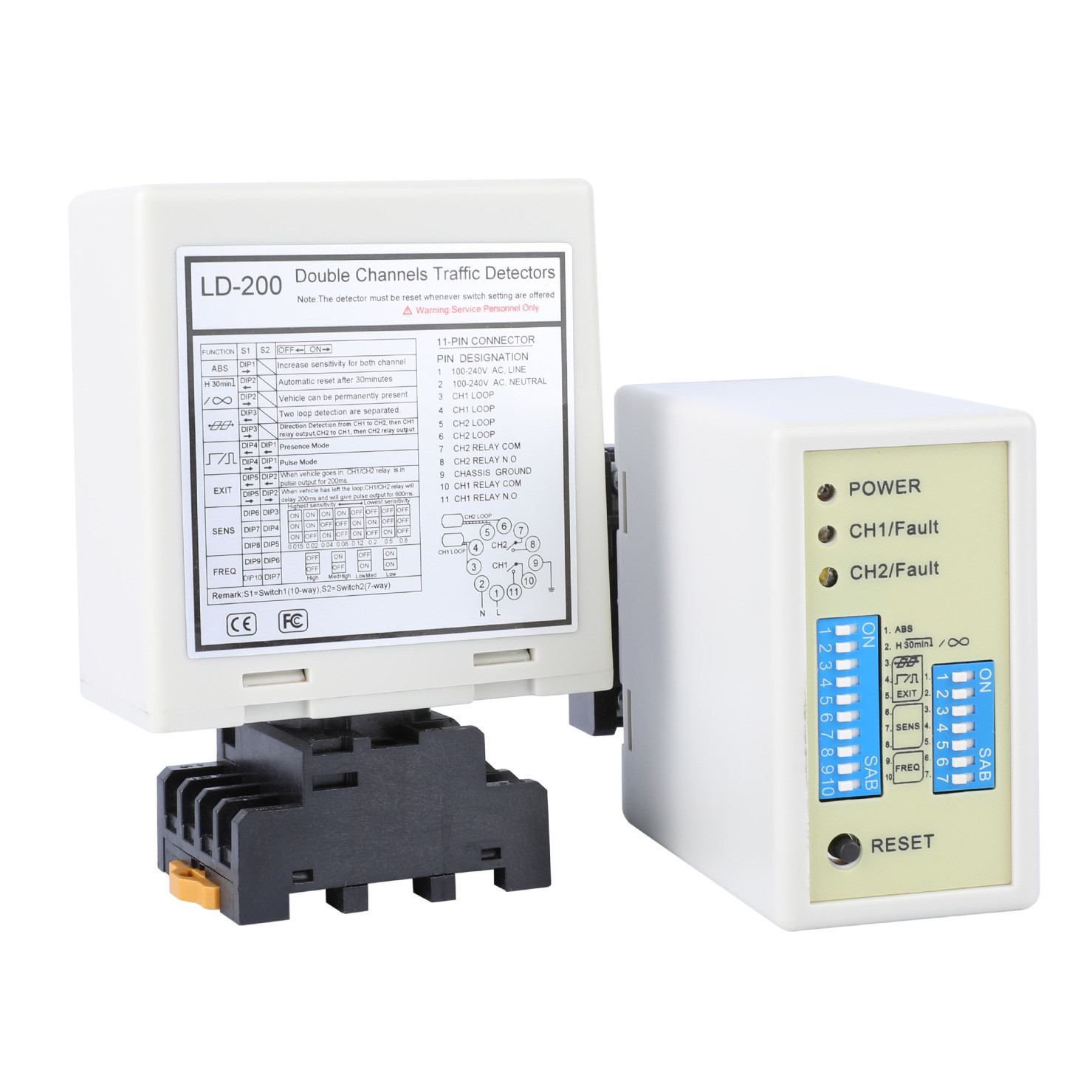 Fault Loop Sensor Dual Loop Vehicle Detector With Enhanced Security Anti-Crosstalk ...